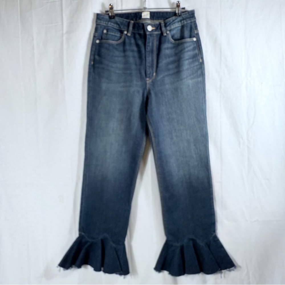 La Vie By‎ Rebecca Taylor Ruffle Raw Hem Jeans Size 28